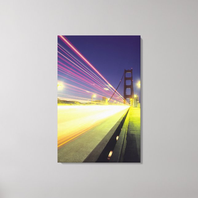 Golden Gate Bridge, traffic lights, San Canvas Print (Front)