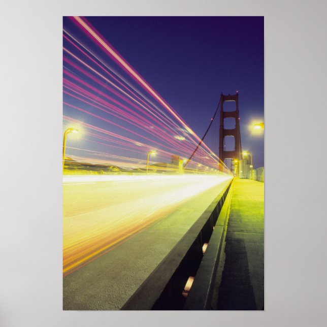 Golden Gate Bridge, traffic lights, San Poster (Front)