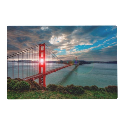 Golden Gate Bridge with Sun Shining through Placemat