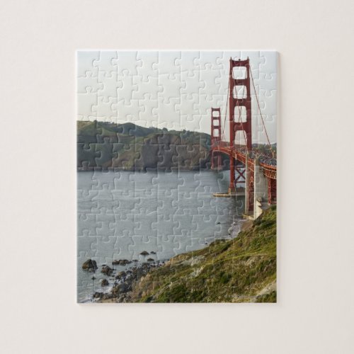 Golden Gate bridge with view to Marin County Jigsaw Puzzle