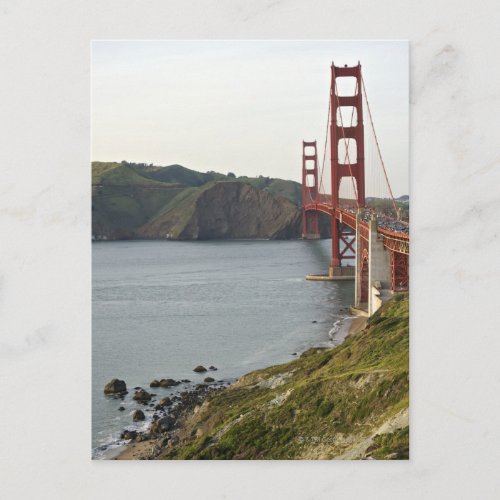 Golden Gate bridge with view to Marin County Postcard