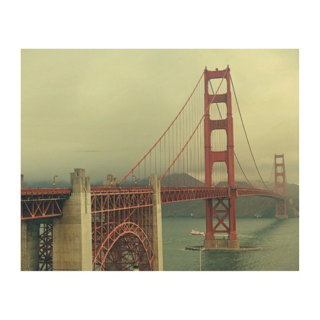 Golden Gate Bridge Wood Wall Art (Front)