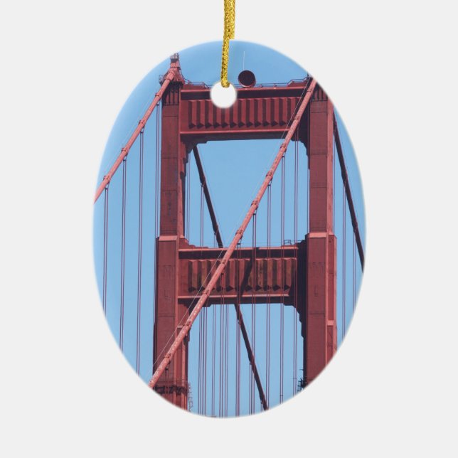 Golden Gate Ceramic Ornament (Front)