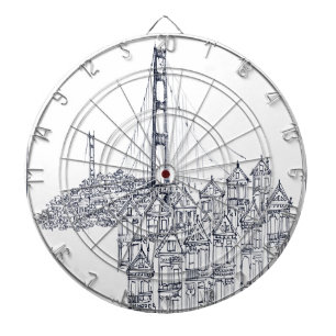 Golden Gate Dartboard With Darts
