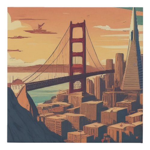 Golden Gate Dreamscape Faux Canvas Print