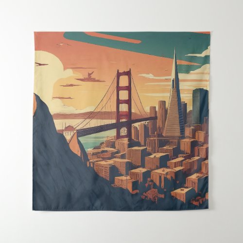Golden Gate Dreamscape Tapestry