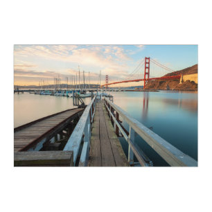 Golden Gate From Wooden Pier Acrylic Print