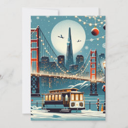 Golden Gate Holiday Magic - San Francisco Christma Card