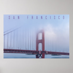 Golden Gate in Fog Poster