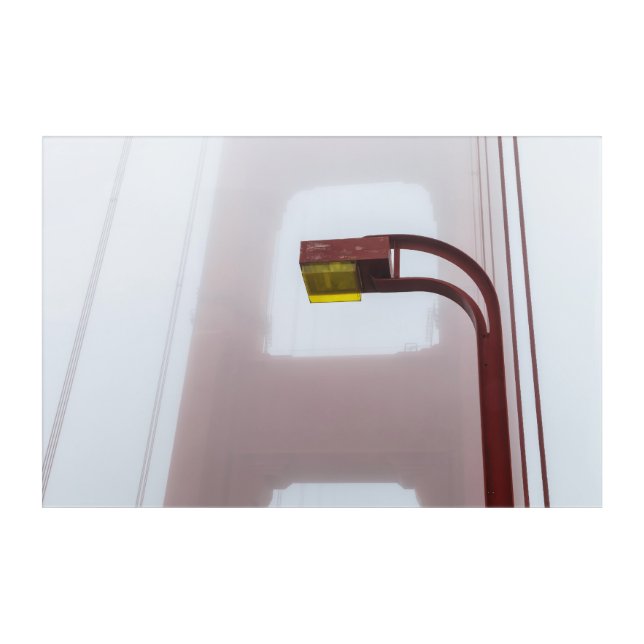 Golden Gate Lamp Post Acrylic Print (Front)