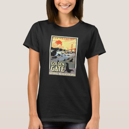 Golden Gate National Rec Area Park Vintage San Fra T_Shirt