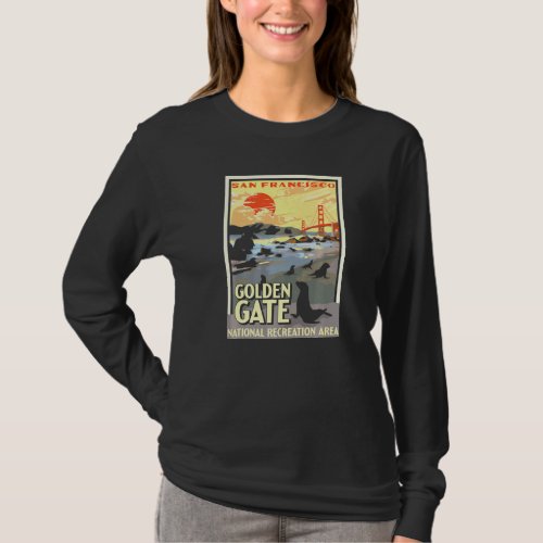 Golden Gate National Rec Area Park Vintage San Fra T_Shirt