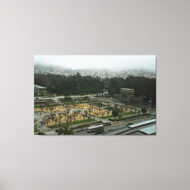 Golden Gate Park Music Concourse Canvas Print (Front)
