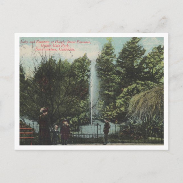 Golden Gate Park, San Francisco Haight Street 1912 Postcard (Front)