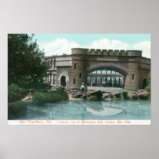 Golden Gate Park Strawberry Hill Lookout View Poster