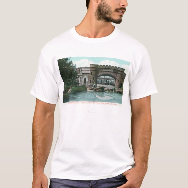Golden Gate Park Strawberry Hill Lookout View T-Shirt (Front)