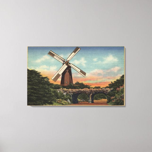 Golden Gate Park, the Dutch Windmill Canvas Print (Front)