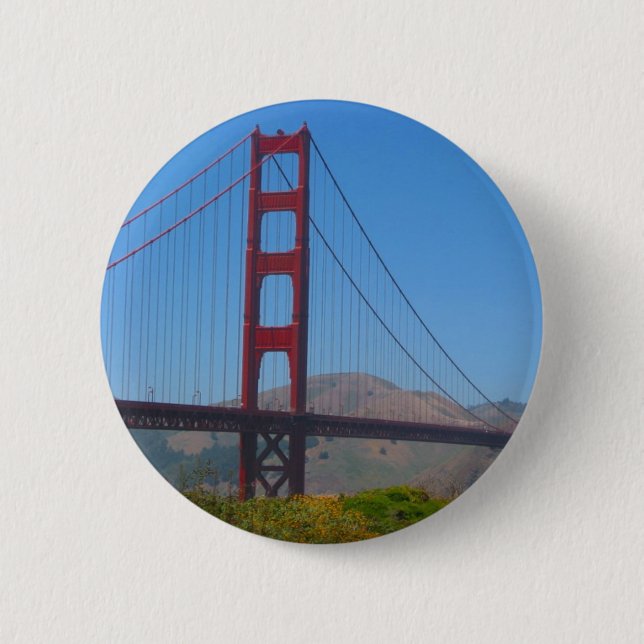 golden gate pinback button (Front)