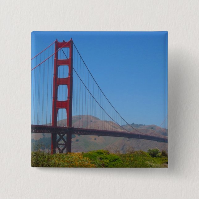 golden gate pinback button (Front)