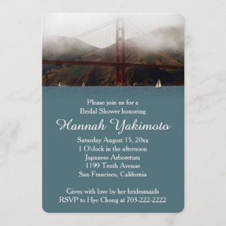 Golden Gate San Francisco Bridal Shower Invitation