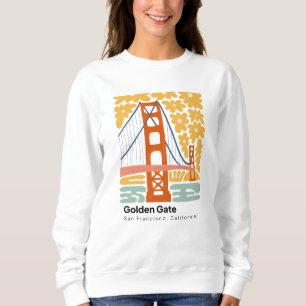 Golden Gate San Francisco California travel floral Sweatshirt