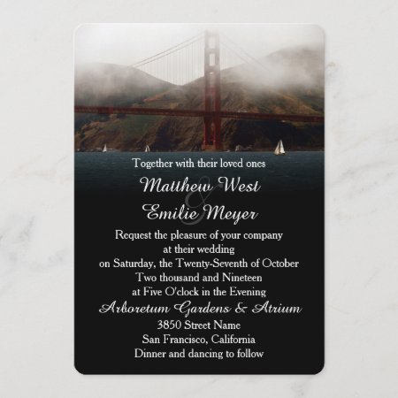 Golden Gate San Francisco Wedding Invitation
