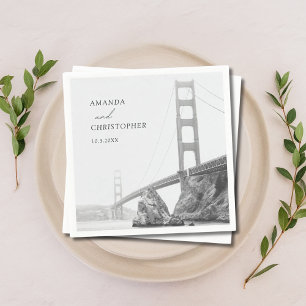 Golden Gate San Francisco Wedding Napkins