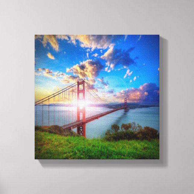 Golden Gate Sunrise Canvas Print (Front)