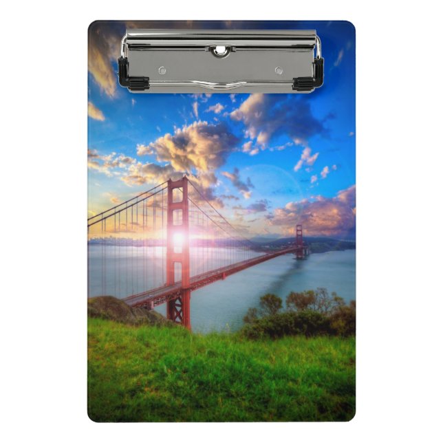 Golden Gate Sunrise Mini Clipboard (Front)