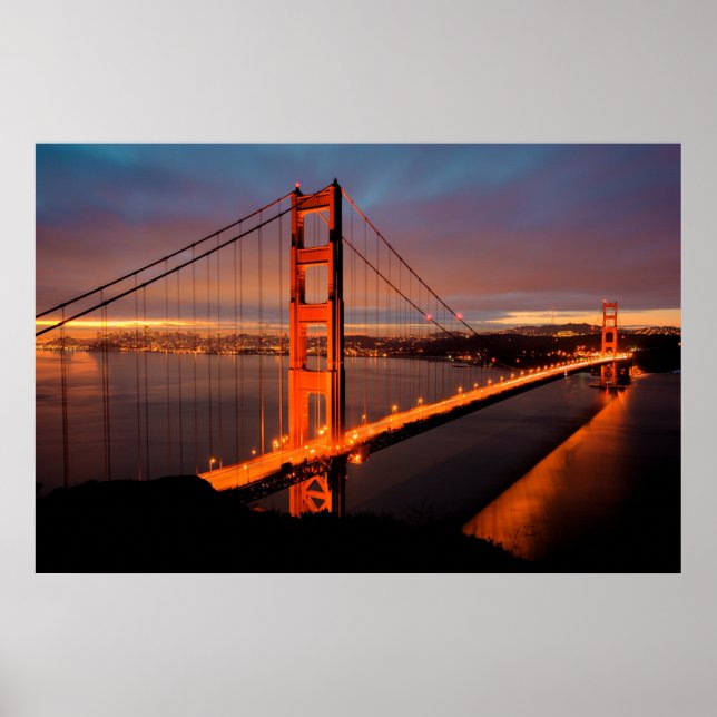Golden Gate Sunrise Poster (Front)