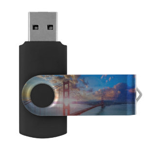 Golden Gate Sunrise USB Flash Drive