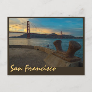 Golden Gate Sunset Postcard