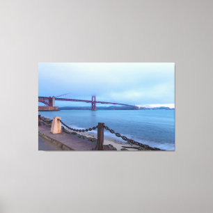 Golden Gate Under Fog Canvas Print