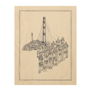 Golden Gate Wood Wall Decor