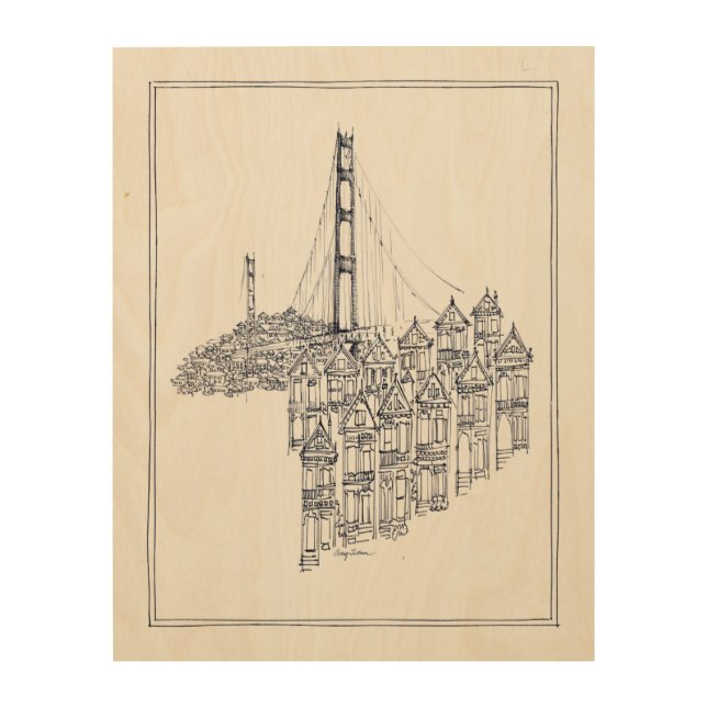 Golden Gate Wood Wall Decor (Front)