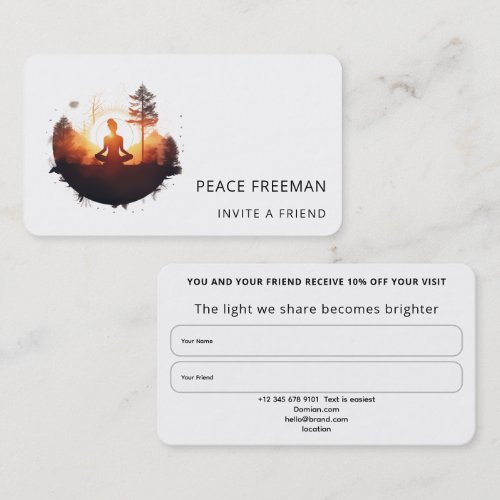 Golden Gateway | Sunset Meditation Business Card