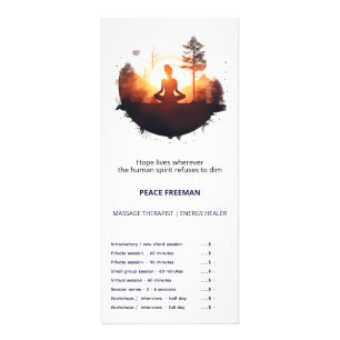 Golden Gateway Sunset Meditation Rack Card