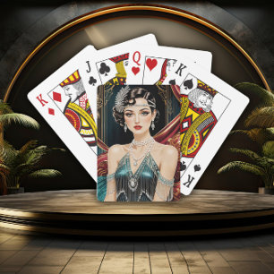 Golden Gatsby Glamour Poker Cards