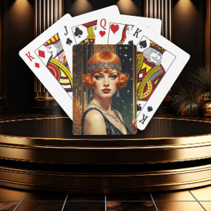 Golden Gatsby Glamour Poker Cards