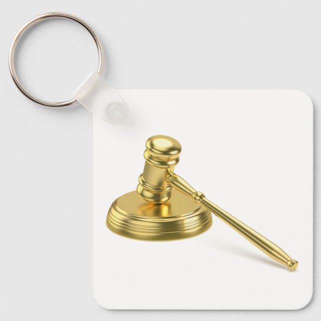 Golden gavel keychain (Front)
