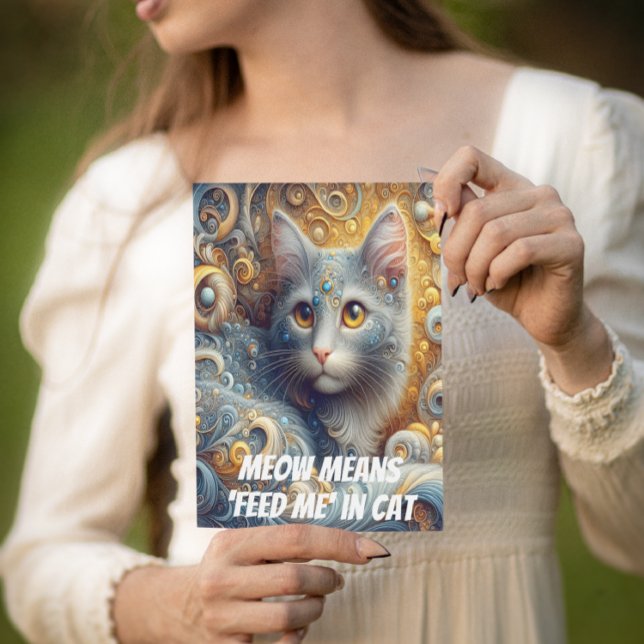 Golden Gaze: Feline Portrait in Yellow Eyes Postcard (Creator Uploaded)