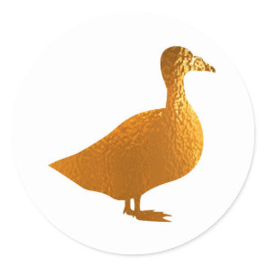 Golden Geese Classic Round Sticker