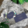 Golden Gem Outlines | Navy Blue | Jewelry Designer Business Card