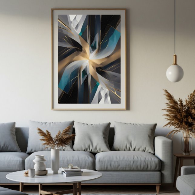 Golden Geometric Aurora Poster (Creator Uploaded)