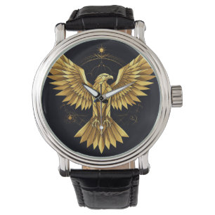 Golden Geometric Eagle Watch