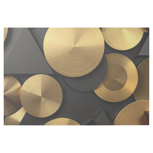 Golden Geometric Luxury Abstract Gallery Wrap (Front)