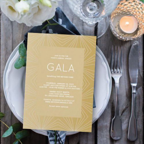 Golden Geometric Modern Gala Invitation