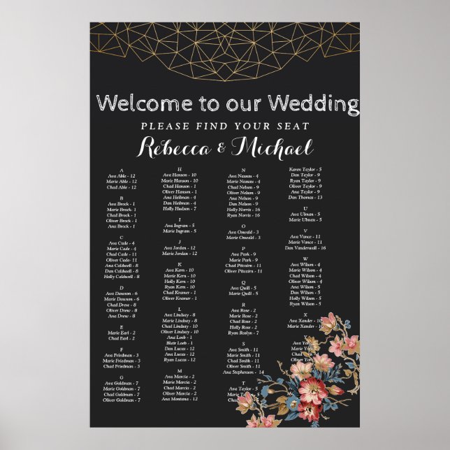 Golden Geometric Poster (Front)