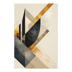 Golden Geometric Symphony Photo Print