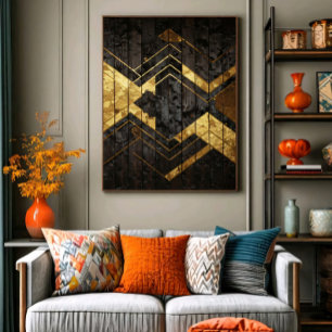 Golden Geometry Poster